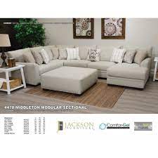 Middleton cement rsf sofa sectional. Jackson Middleton 5pc Modular Sectional Living Room Set In Cobblestone Cement