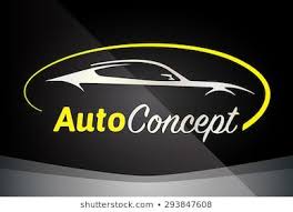 Auto Company Logo Vector Design Concept With Sports Car Silhouette Yellow Automotive Logo Design Automotive Logo Car Silhouette