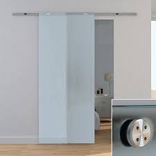 Schiebetur Glasschiebetur Glas 880x2080mm Offene Laufschiene Ganzglasschiebetur Eleganter Raumteiler Mit Gerin Schiebetur Glasschiebetur Schiebetur Glas