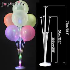 7 Tubes Led Light Balloon Holder Stand Balloon Column Baby Shower Kids Birthday Party Wedding Decoration In 2020 Kids Party Decorations Balloon Stands Balloon Holders
