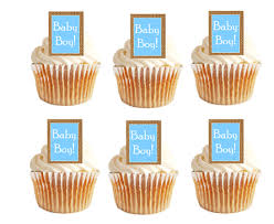 Baby shower decorations idea, with many tips and guide to make your special event become. 12pk Baby Boy Baby Shower Deep Burlap Brown Blue Cupcake Decoration Picks