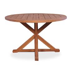 Cement tables steal the spotlight in any room, and rightfully so! Lloyd Flanders 48 Round Pedestal Base Teak Dining Table 286148