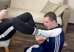 Hot blonde gets drenched in his cum. Socks Gay Porn