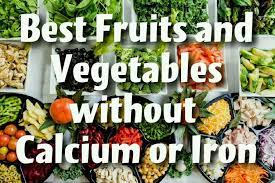 Fruits And Vegetables Without Calcium Or Iron Vegetables With Iron Foods With Calcium Calcium Diet