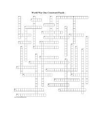 Über 7 millionen englischsprachige bücher. World War One Crossword Puzzle