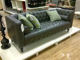 Bonded Leather Tufted Sofa Charcoal Homesense Living Room Tufted Sofa Living Room Room