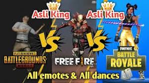 Which game has better graphics? Pubg Vs Free Fire Vs Fortnite All Emotes And All Dances Youtube