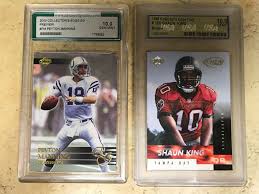 Sports trading cards > trading card singles. Graded 10 Football Cards Peyton Manning And Shaun King Rookie Card