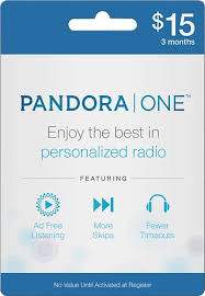Your pandora gift card can be sent directly to the recipients home address. Best Buy 3 Month Pandora One Subscription Card Pandora One 3 Month 15