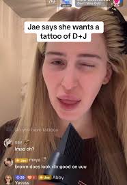 Jae says she wants a D+J tattoo. #diegominski #drama #fyp #jaegottlieb  #jaegottliebdrama #tattoos #fypシ゚viral #viraldrama #dramavideos #tattoo  #jae #comedy #tea #tiktokdrama #dramatea