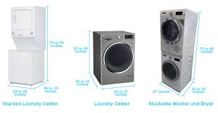 Also known as a laundry center, the stackable washers and dryers come in a variety of configurations, based on a number of factors: Best 6 Stackable Washer Dryer Models Dimensions Elite A
