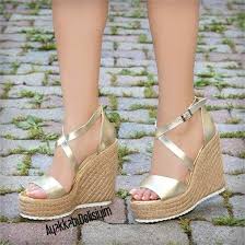 Pallone Dore Hasir Dolgu Topuk Sandalet Dolgu Topuk Sandaletler Dolgu Topuk Sandalet