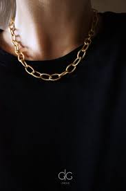 Taller women who are 5'7 or above can wear any length necklace. Large Trendy Gold Chain Necklace Gg Unique