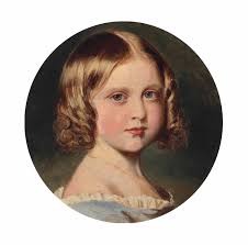 Queen Victoria (1819-1901), after Franz Xavier Winterhalter, Portrait of  Princess Louise (1848-1939), head and shoulders, in a blue dress