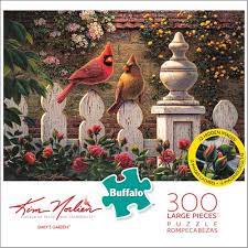 As an added bonus, if you're up for a fun challenge, look for 10 hidden images as you piece this puzzle together. Kim Norlien Emily S Garden 300 Large Piece Jigsaw Puzzle Box Larger Piece Jigsaw Puzzles 300 Piece Puzzles Jigsaw Puzzles