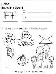 free beginning sounds worksheet letter f free4classrooms