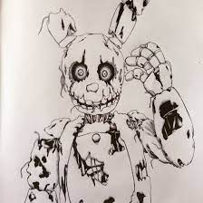 Tons of awesome springtrap wallpapers to download for free. Spring Trap No Color By Crystalx123 Fnaf Coloring Pages Fnaf Drawings Coloring Pages