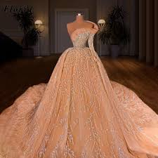 According to the knot 2015 real weddings study, the. Heavy Beading One Long Sleeve Wedding Dresses 2021 New Luxury Bridal Gowns Vestido De Novia Saudi Arabia Rhinestone Bride Dress Hot Price 7e83 Cicig