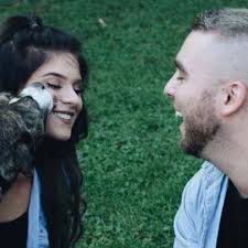 Couple includes rescue dogs in engagement photos