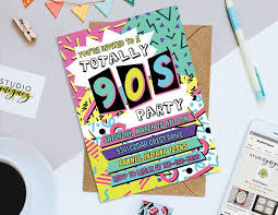 Create your own housewarming party invitations to download, print or send online for free. 90s Theme Birthday Party Printable Invitation Neon Printable 5 X 7 Birthday Party Invitation Nineties Theme Invitation Digital File 90s Theme Party Birthday Party Themes 90s Theme Party Decorations