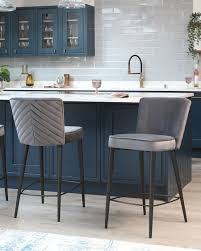 Take this bar stool for example: Serena Velvet Bar Stool Grey Velvet Bar Stool Danetti