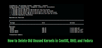 How To Delete Old Unused Kernels In Centos Rhel And Fedora