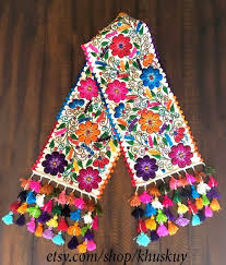 Boho Table Bed Runner Floral Embroidery Table Loom Tapestry Peru Boho Chic Rustic Chic Table Runner Hippie Runner Wedding Runner Gift Rustic Chic Table Runner Wedding Runner Ribbon Embroidery