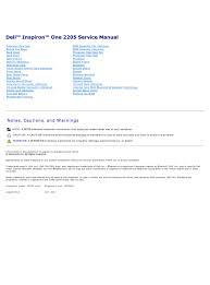When setting up, dell recommends that you www.dell.com/support/linux troubleshooting information, user www.dell.com/support manuals, setup instructions, product specifications, technical help blogs, drivers, software updates, and so on. Dell Inspiron One 2205 Service Manual Pdf Download Manualslib