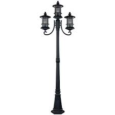 Canarm Ryder 3 Light Black Outdoor Post Light With Seeded Glass Iol151bk Hd The Home Depot