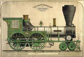 Twenty Four Ton Passenger Engine Gen Stark Delineated By Chas F Thomas Of Taunton Mass Lithograph Via The Boston Ath Locomotive Lithograph Train Drawing