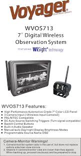 We purchased this wireless camera system and had it installed by the dealer when we picked up the travel trailer. Wvom713 Digital Wireless 7 Monitor User Manual 1 Sysgration