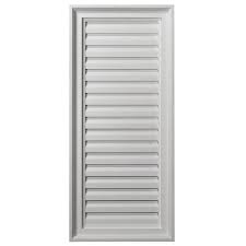 Ekena Millwork 2 In X 16 In X 36 In Functional Vertical Gable Louver Vent Primed Gable Vents Chair Rail Molding Ceiling Materials