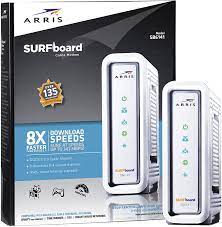 Backwards compatibility lets you enjoy your current internet service while also . Amazon Com Arris Surfboard Sb6141 8x4 Docsis 3 0 Cable Modem Retail Packaging White Electronics