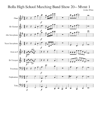 Browse marching band sheet music, charts, halftime shows, stand & pep band collections, resources, and more from leading authors, composers, and arrangers. Rolla High School Marching Band Show 20 Mvmt 1 Sheet Music For Trumpet In B Flat Trombone Flute Clarinet In B Flat More Instruments Mixed Ensemble Musescore Com
