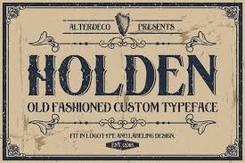 Check Out Holden Typeface By Alterdeco Type Foundry On Creative Market Old School Fonts Vintage Typography Vintage Fonts