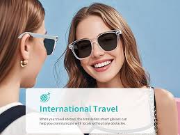 Amazon.com: Bluetooth Smart Glasses for Women, AI Translation Glasses  Supports 165+ Languages, Build in Mic Speakers, Color Change Lenses  Transparent Frame with Polarized UV Protection for Travel & Business :  Electronics