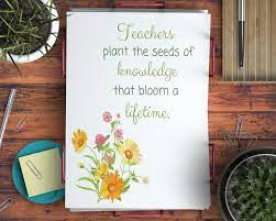 Whether it's for teacher appreciation week or a thank you gift at the end. Teacher Quote Printable Appreciation Gift Instant Digital Etsy In 2021 Appreciation Printable Preschool Teacher Appreciation Teacher Appreciation