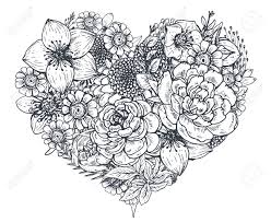 Maybe you would like to learn more about one of these? Floral Heart Bouquet With Hand Drawn Flowers And Plants Royalty Free Cliparts Vectors And Stock Illustration Image 70973076