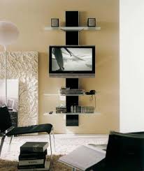 Stylish Wall Mounted Tv Unit System In Minimalistic Design Concept Living Room Tv Tv In Bedroom Wall Mounted Tv