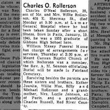 Charles O. Rollerson son of Willie Rollerson