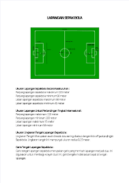 Gambar lapangan sepakbola ukuran lapangan sepakbola standar internasional adalah ukuran yang sudah ditentukan oleh fifa, seperti saat pertandingan sepakbola antar negara di dunia atau piala dunia dan turnamen internasional lainnya. Tugas Penjas Pdf Document