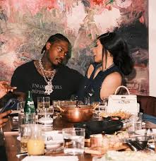 Cardi B and Stefon Diggs having dinner together a few months ago. 📷: Via Cardi  B X.