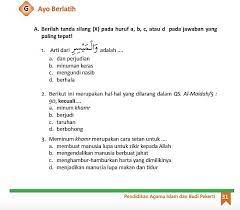 Kunci jawaban buku erlangga mandiri bahasa indonesia kelas 8 soal tryout ujian nasional 2017 dan pembahasan untuk sma maret 10 2017 januari 13 2017 oleh soal unbk. Jawaban Ayo Berlatih Pai Kelas 8 Bab 2 Halaman 31 Brainly Co Id