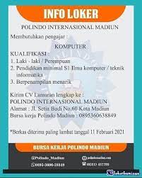 Lowongan kerja kimia farma madiun : Lowongan Kerja Polindo Internasional Madiun Februari 2021