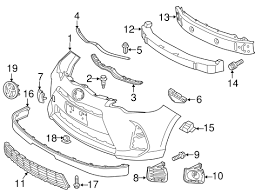 Toyota prius with tow hook 2014, front bumper cover by replace®. Bumper Components Front For 2014 Toyota Prius C Toyota Parts Center