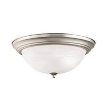 Kichler Lighting 8110ni 3 Light Flush Mount Ceiling Light Brushed Nickel Walmart Com Walmart Com