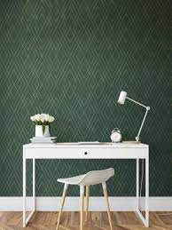 Green Gold Peel And Stick Wallpaper Self Adhesive Geometric Etsy Accent Walls In Living Room Wallpaper Accent Wall Peel And Stick Wallpaper