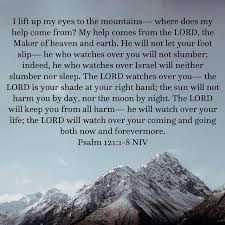 I Will Lift Up My Eyes Unto The Hills Bible Verse Psalm 121 1 8 Psalms Bible Quotes Prayer Amplified Bible