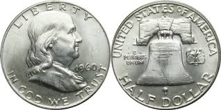 Franklin Half Dollar Values By Year 1960 D Franklin Half