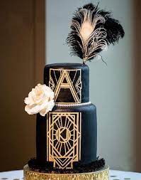 Wedding cake pricing (prices subject to change without notice). Amazon Com Jevenis Art Deco Cake Topper Black Feather Cake Topper Great Gatsby Cake Decoration 1920s Wedding Cake Topper Gatsby Theme Cake Topper For Birthday Wedding Party Supplies Grocery Gourmet Food